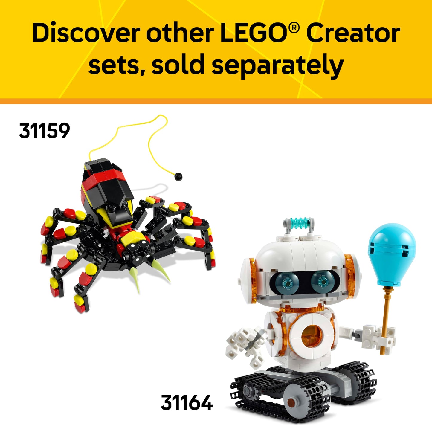 LEGO Creator 3 in 1 Aircraft Race Plane 31160, Buildable Airplane, Fighter Jet or Helicopter Toy, Fun Gift for Kids, Boys & Girls Ages 7+