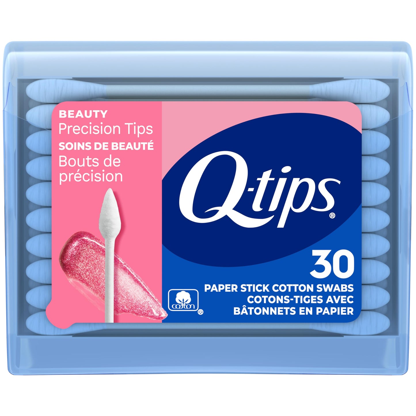 Q-Tips Cotton Swabs, Precision Tips, Travel Size Toiletries for Beauty and Home, 100% Cotton, 30 Count Beauty and Personal Care Q-tips Default Title
