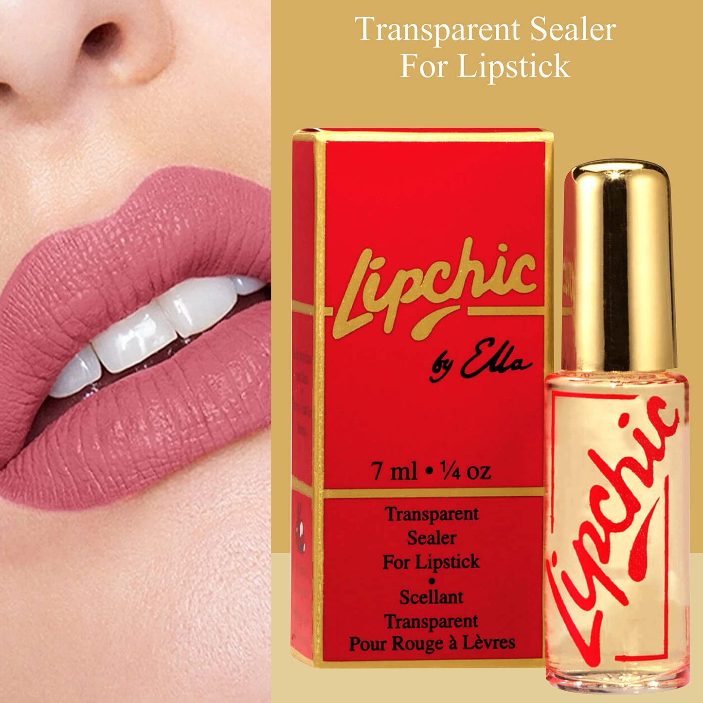 Ella International Lip Chic - All-Day Lipstick Sealer, Smudge-Proof & Long-Lasting, 0.25 oz