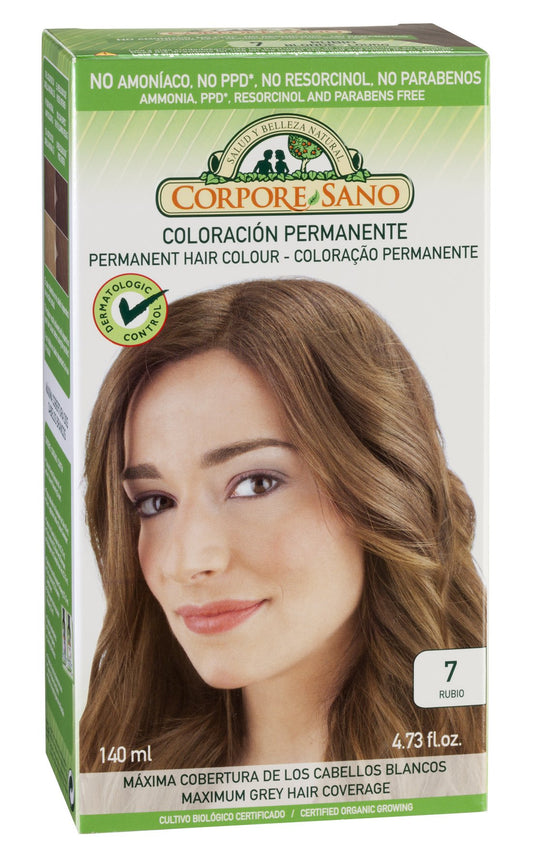 Corpore Sano Permanent Hair Color 7 Blonde (Does Not Contain: PPD, Ammonia, Resorcinol, Parabens) Beauty & Personal Care Corpore Sano