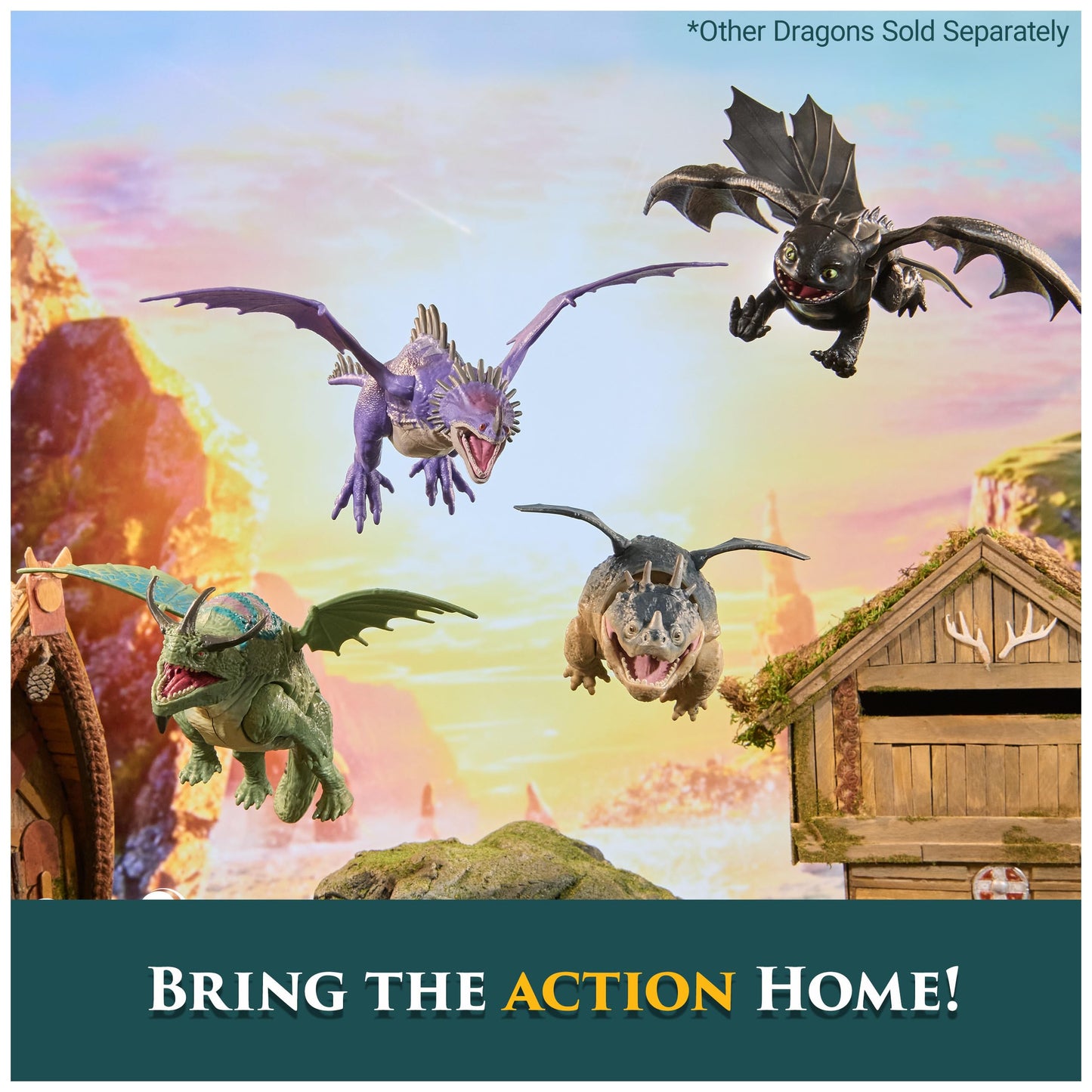 DreamWorks Dragons How to Train Your Dragon, Rumblehorn 7.5” Action Figure, Kids Toys for Boys Ages 4 and up