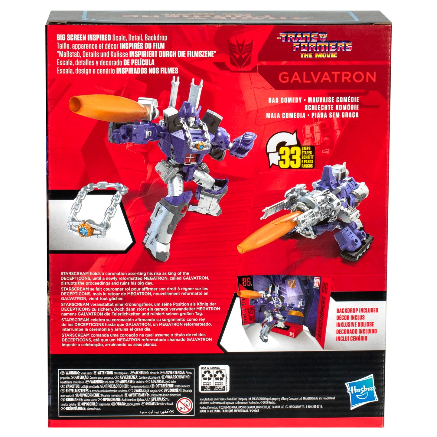 Transformers Toys Studio Series Leader Class The The Movie 86-31 Galvatron, 8.5-inch Converting Action Figure, Ages 8+