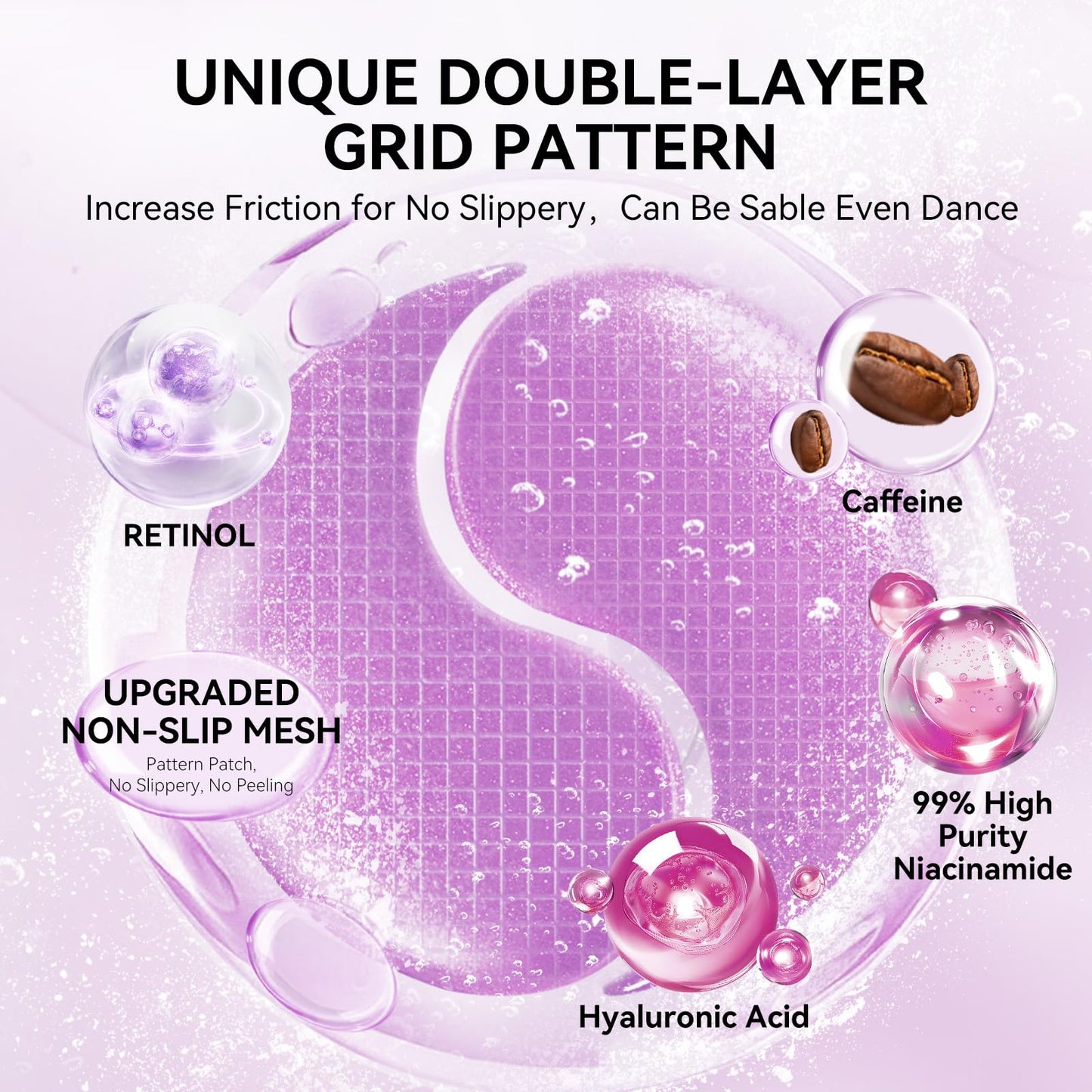 BREYLEE Retinol Eye Mask Under Eye Patches with Retinol, Collagen & Hyaluronic Acid, Reduce Puffy Eyes, Dark Circles, Wrinkles & Fine Lines