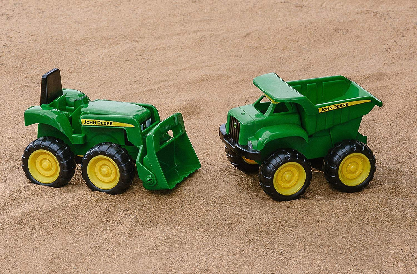 TOMY John Deere Vehicle Set - Includes Dump Truck Toy and Tractor Toy with Loader - Kids Outdoor Toys - Kids Construction and Sandbox Toys - 6 Inches…