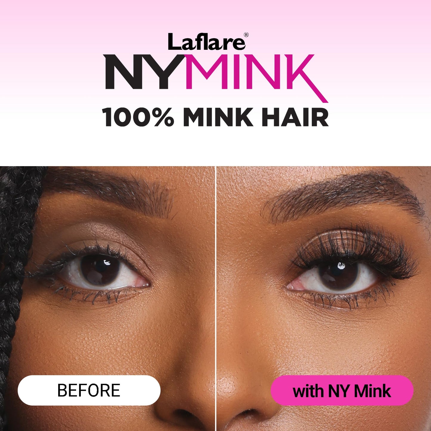 Laflare 3D NY Mink Eyelashes, 100% Real Mink Hair Lashes, Luxury Makeup, Natural, Light, Trendy, Variety, Reusable, Multi layered Real Mink Hair…