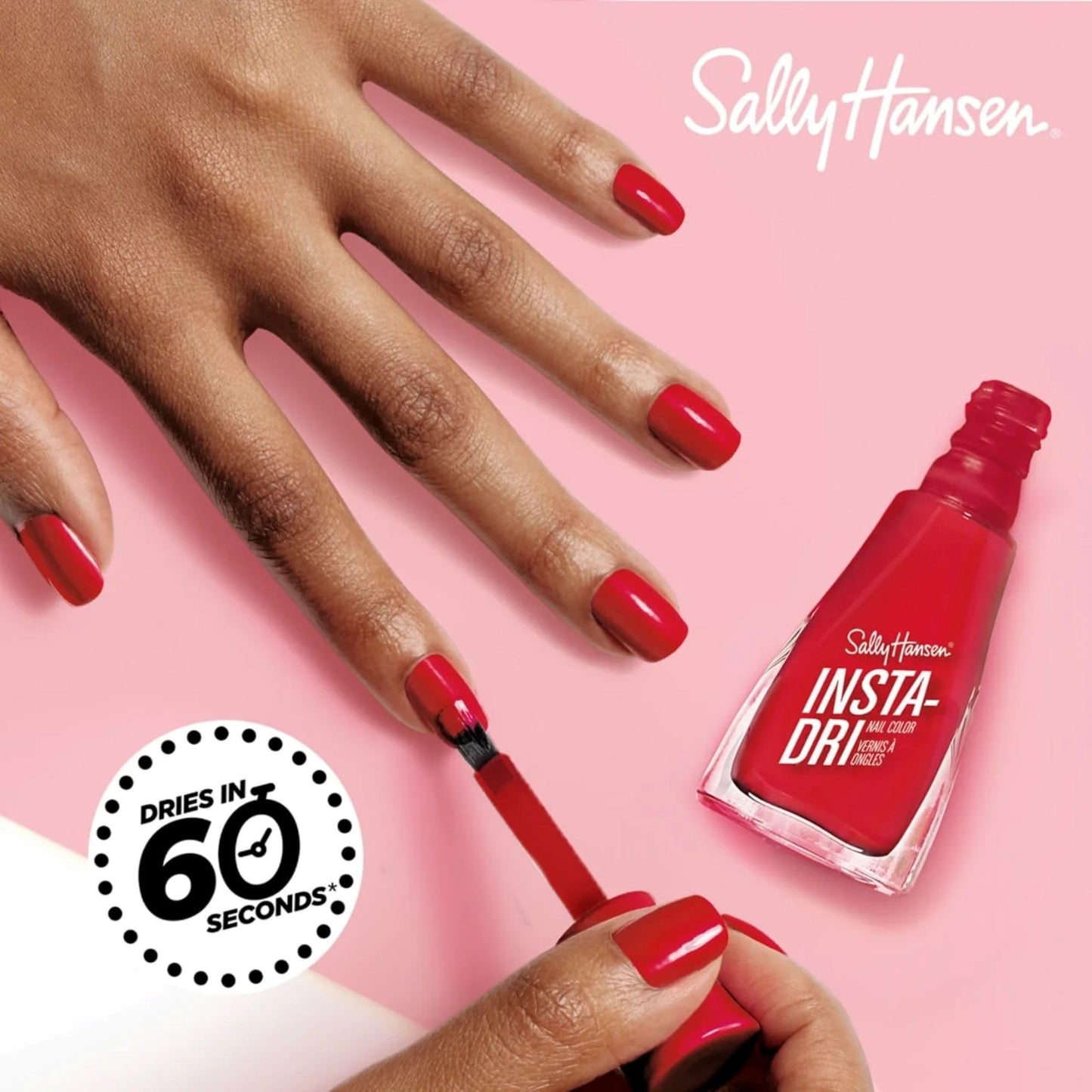 Sally Hansen Insta-Dri Holo-Glow Nail Polish | Quick Dry, Long Lasting, Streak-Free Shine | Semi-Opaque, Shimmery | 102 Lustrous Lilac | Hologrpahic Beauty and Personal Care Sally Hansen