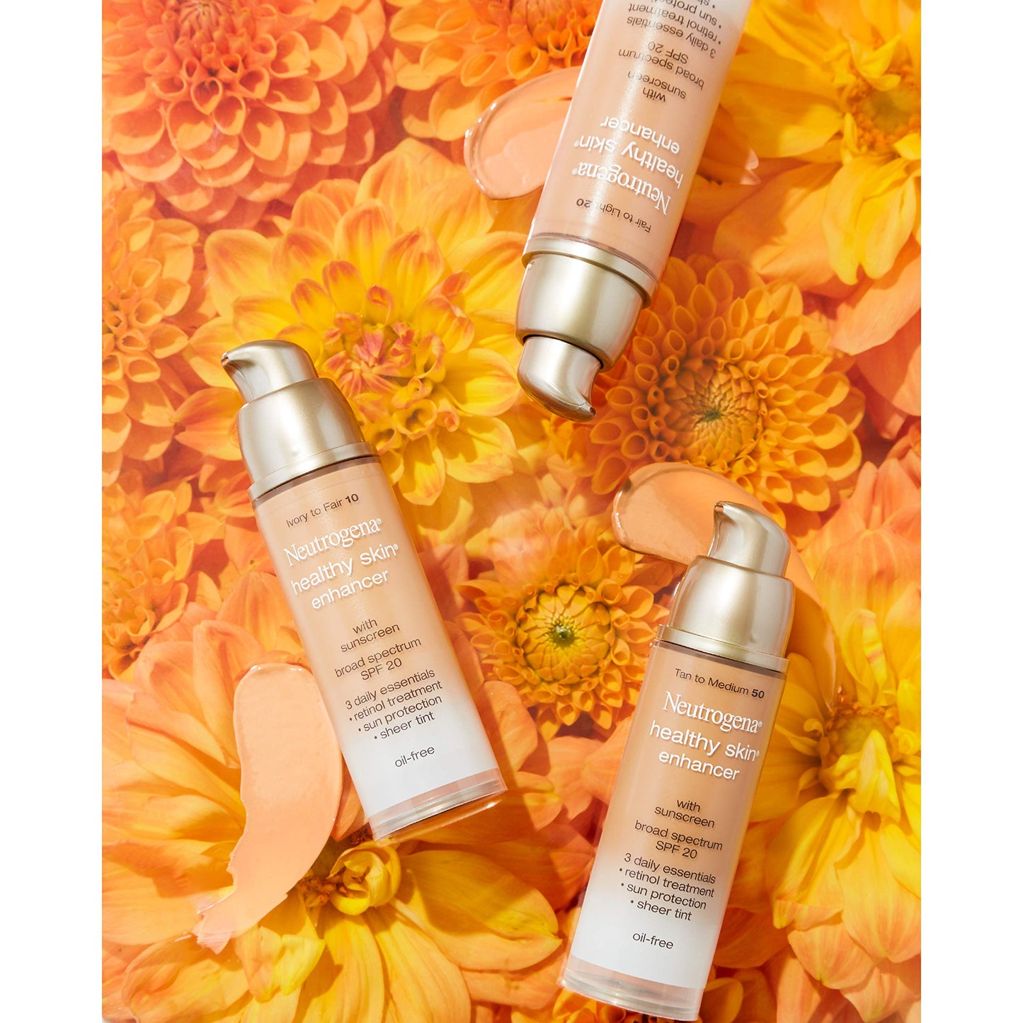 Neutrogena Healthy Skin Enhancer Sheer Face Tint with Retinol & Broad Spectrum SPF 20 Sunscreen for Younger Looking Skin, 3-in-1 Daily Enhancer, Non-Comedogenic, Light to Neutral 30, 1 fl. oz