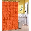 Spring Design Flamenco Ruffle Shower Curtain (Orange)
