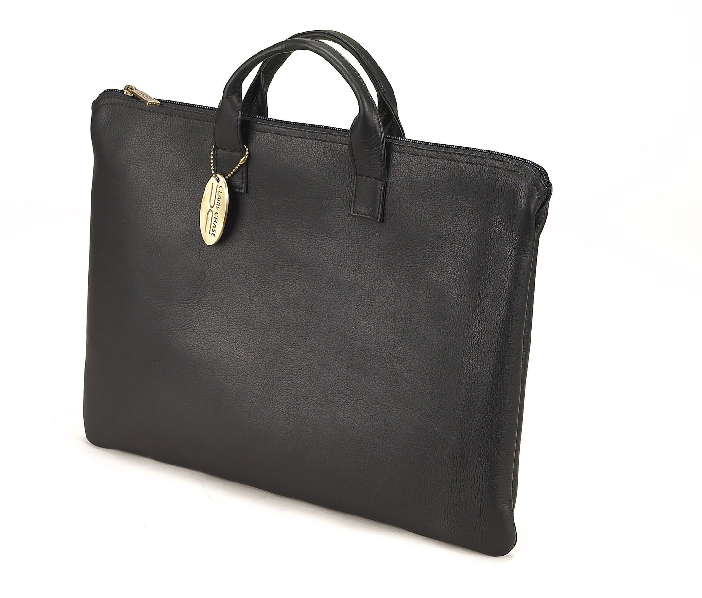 Claire Chase Folio with Handle, Black, One Size