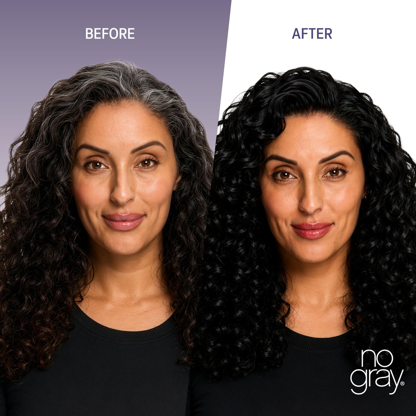 No Gray Quick Permanent Hair Color Shampoo, Black, 8.45 oz