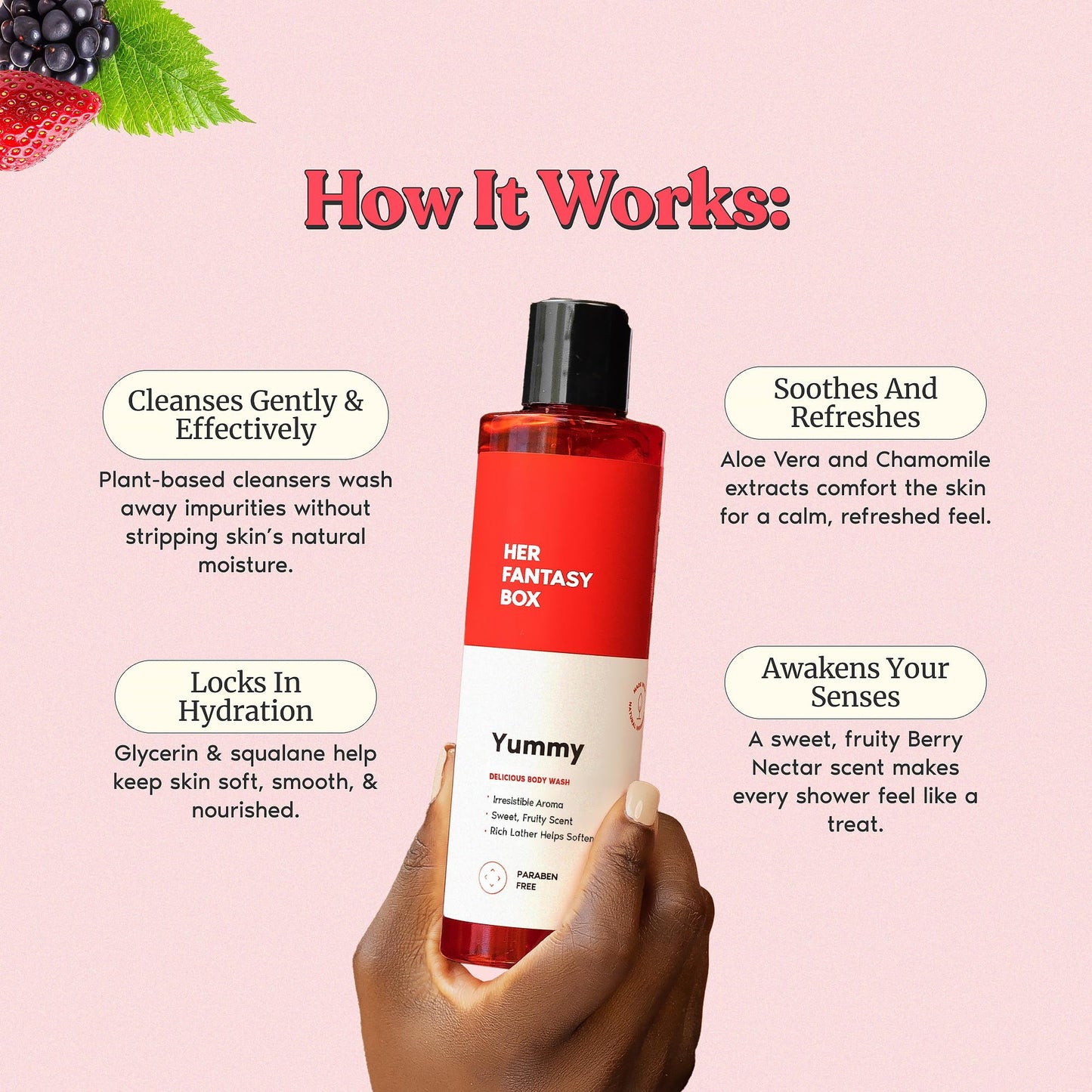 Her Fantasy Box Yummy | Body Wash - Indulgent, Luxurious Body Wash for Deep Cleansing, Moisturizing, and Nourishing Skin - Refreshing Scent for All Beauty & Personal Care Her Fantasy Box