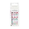 KISS LoveShackFancy x imPRESS Press-On Manicure Limited Edition, Style "Lilac Crush" Medium Coffin Purple Press-On Nails, Includes Prep Pad, Mini Nail Beauty & Personal Care imPRESS