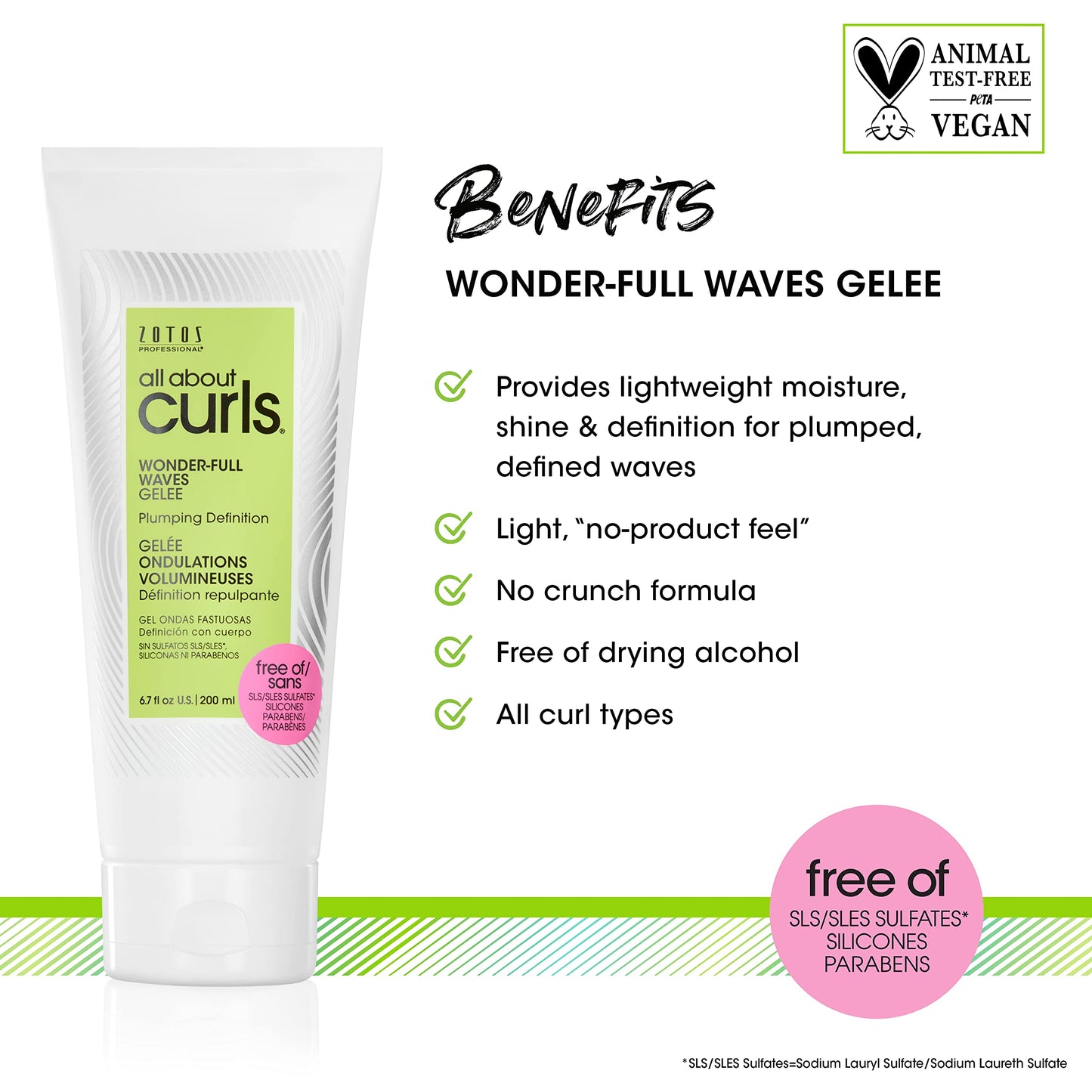 ALL ABOUT CURLS Wonder-Full Waves Gelee | Plumping Definition | Define, Moisturize, De-Frizz | All Curly Hair Types | | Vegan & Cruelty Free | Sulfate