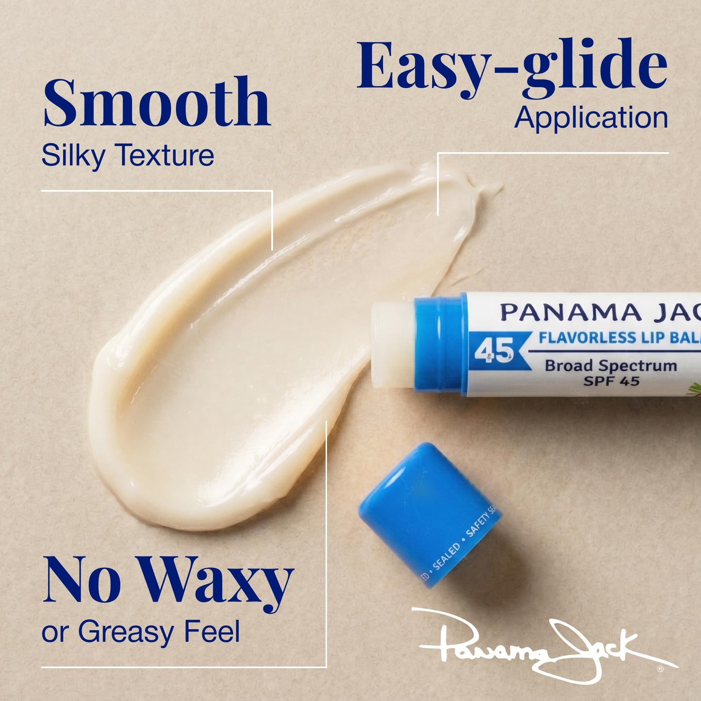 Panama Jack Sunscreen Lip Balm - SPF 45, Broad Spectrum UVA-UVB Sunscreen Protection, Prevents & Soothes Dry, Chapped Lips Beauty and Personal Care Panama Jack
