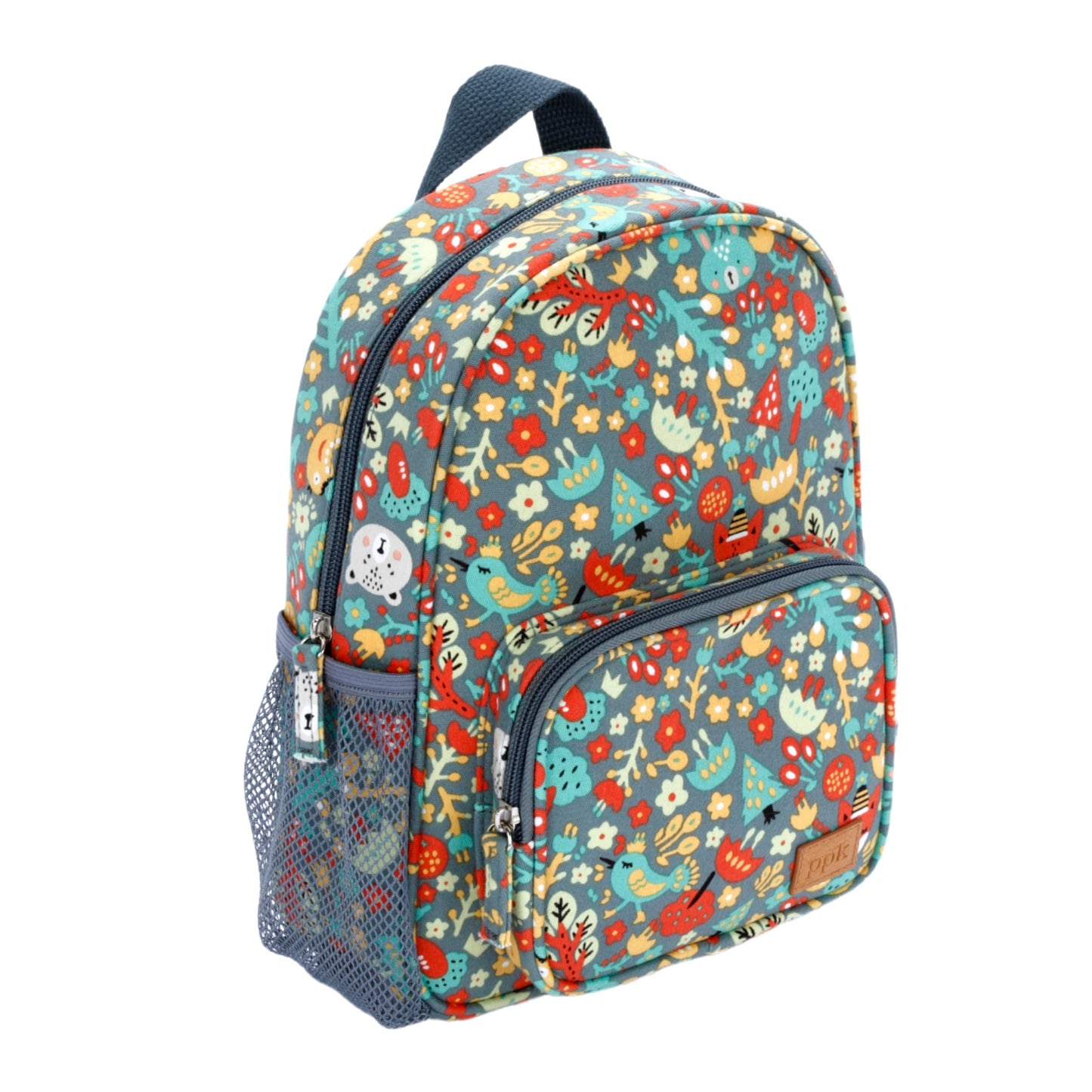 Little Kids/Toddler Mini Size Backpack (Age 3-8 Y) - Fun Animals Print (Forest Print -Grey)