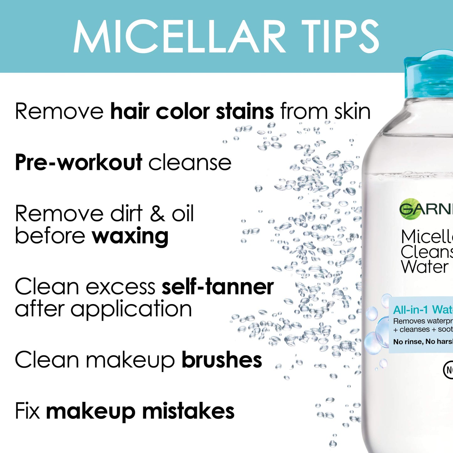 Garnier SkinActive Micellar Cleansing Water, All-in-1 Waterproof Makeup Remover and Facial Cleanser, 3.4 fl oz, 3 Pack