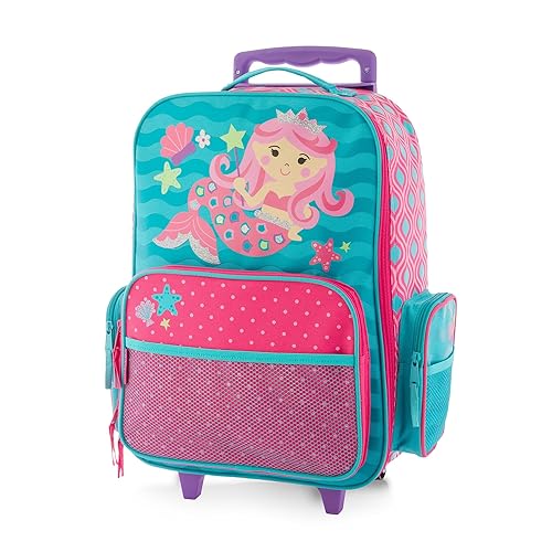 Stephen Joseph Kids Classic Rolling Luggage, Kids Luggage, Toddler Rolling Travel Carry On, Kids Suitcase with wheels,