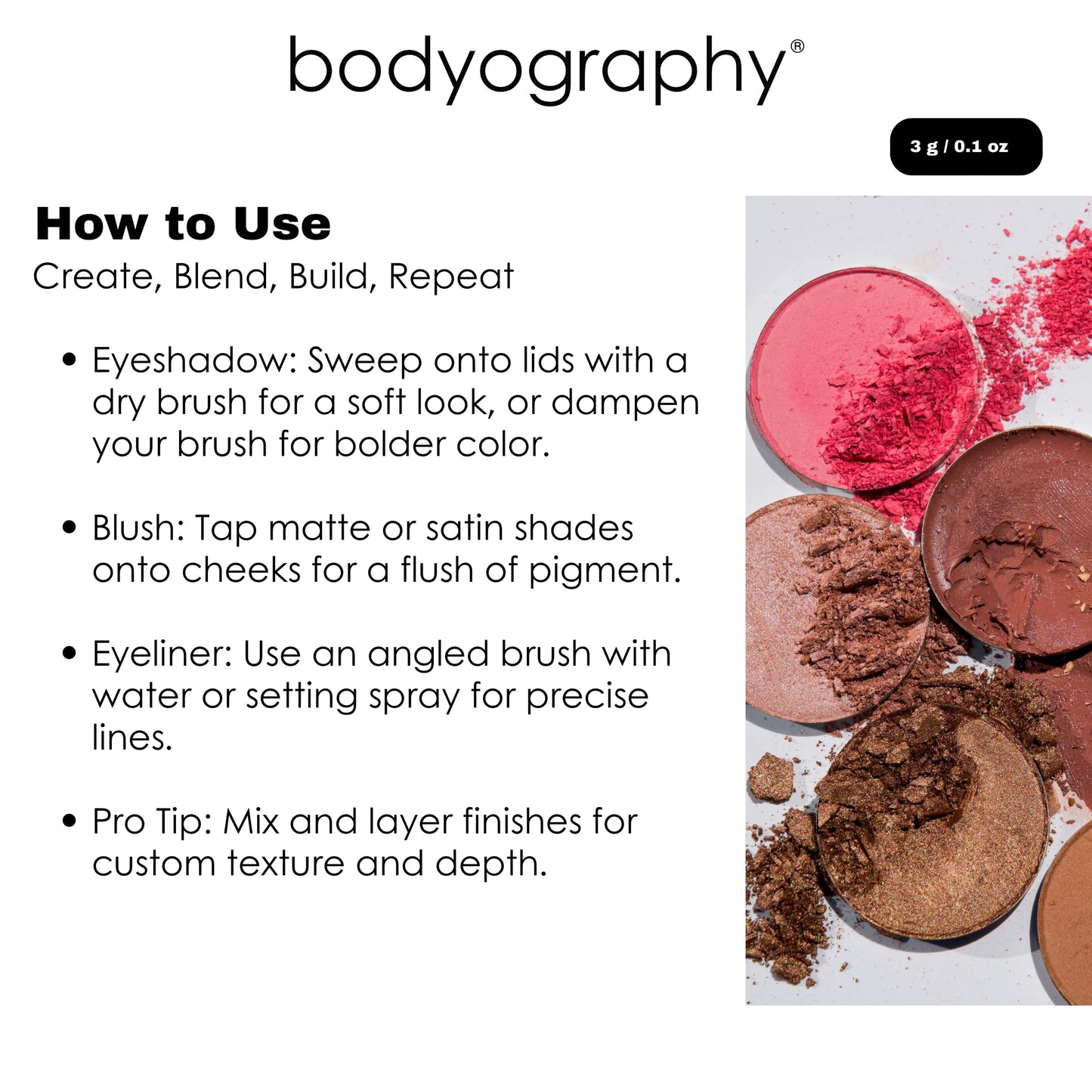 Bodyography Expressions Eye Shadow - Coy (Purple Grey (Matte)) | Multi-Functional, Long-Wearing Powder for Eyes, Cheeks & Brows | Buildable, Silky