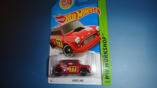 Hot Wheels 2014 Release RED Morris Mini DIE-CAST, Morris Mini DIE-CAST