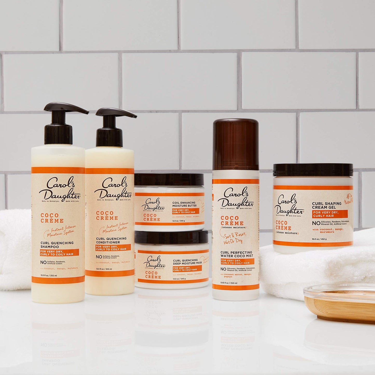 Carol's Daughter Coco Creme Curl Perfecting Water Mist 8.4oz – Coconut Water Curl Refresher & Activator, Silicone & Paraben Free, Very Dry Curly Hair