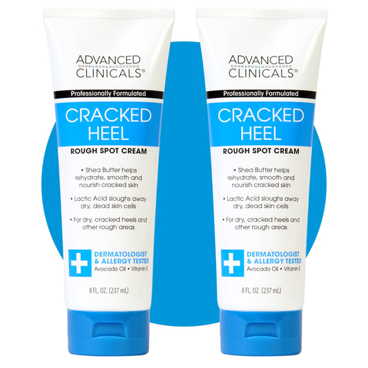 Advanced Clinicals Cracked Heel Foot Cream Moisturizer Skin Care Lotion For Feet W/Shea Butter, Moisturizing Foot/Hand Lotion Helps Heal Cracked Skin Beauty & Personal Care Advanced Clinicals