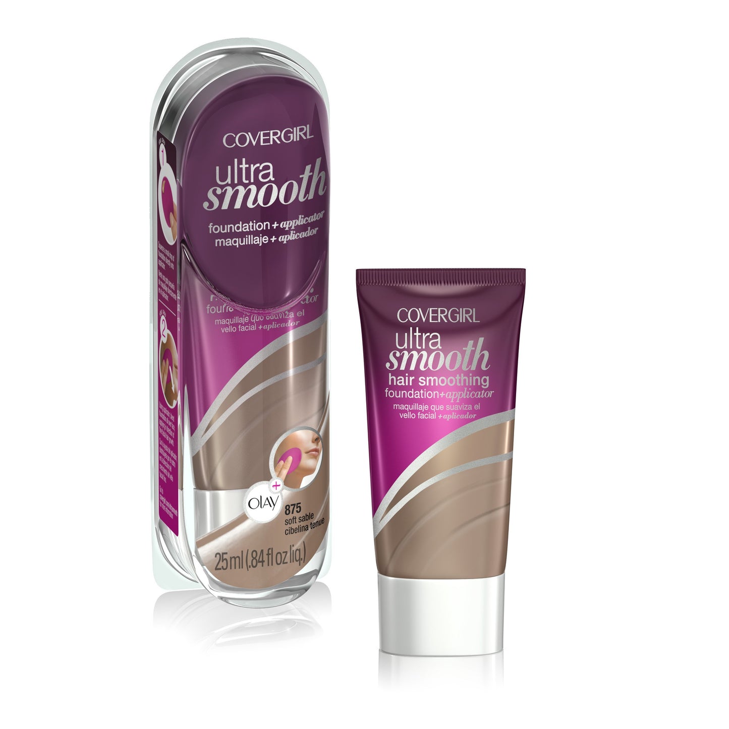 CoverGirl Ultrasmooth Foundation Plus Applicator, Soft Sable 875, 0.85 Fluid Ounce