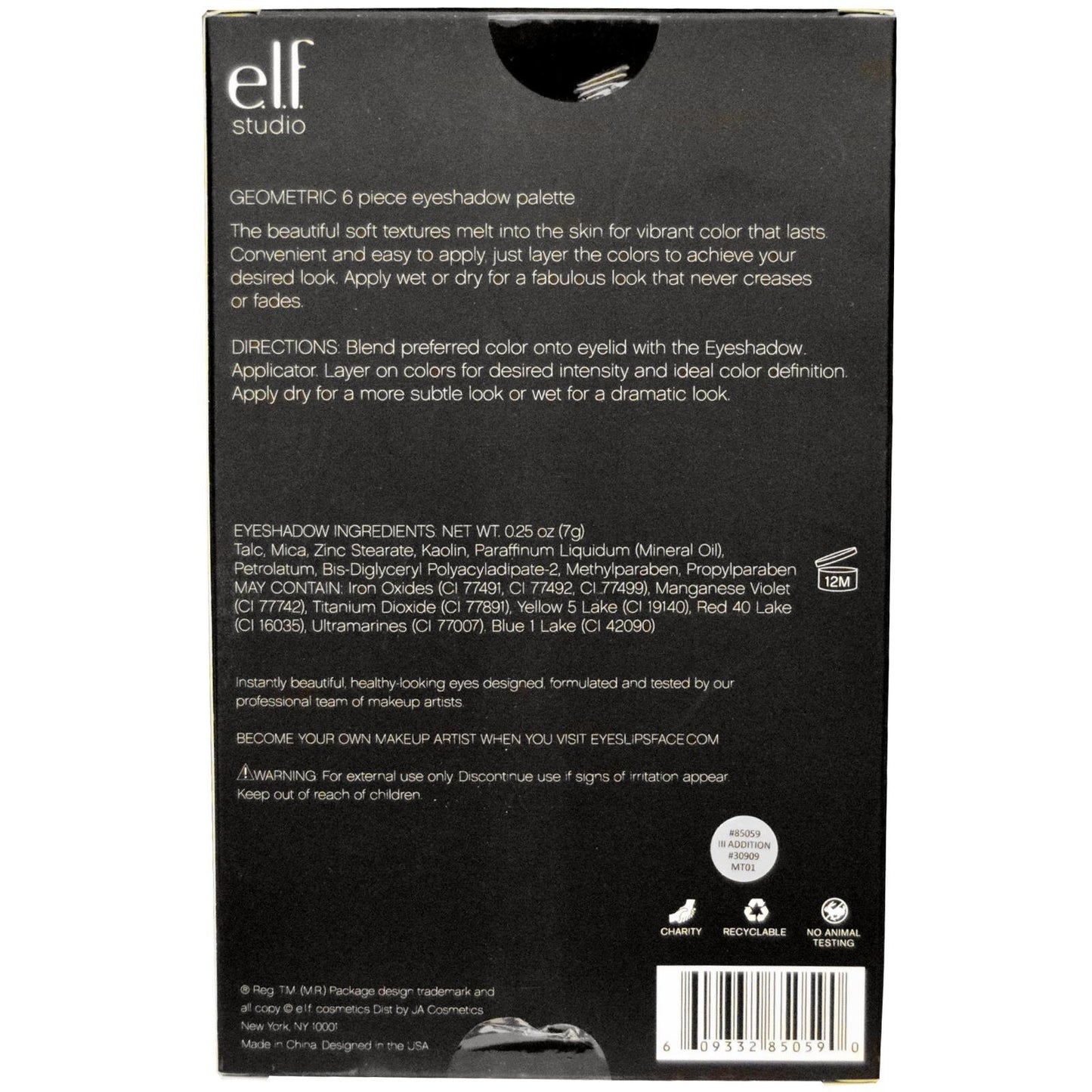 e.l.f. 6 Piece Vol 3 Geo Eyeshadow Palette, 0.99 Ounce