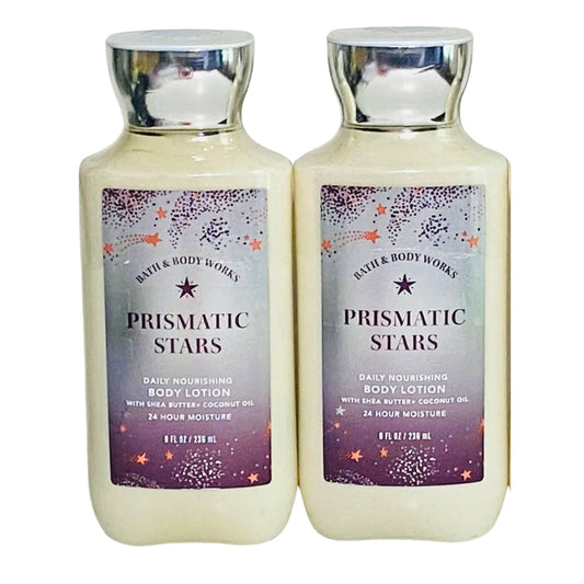 Bath & Body Works Daily Nourishing Body Lotion, Set of 2, 8oz Each (Prismatic Stars)