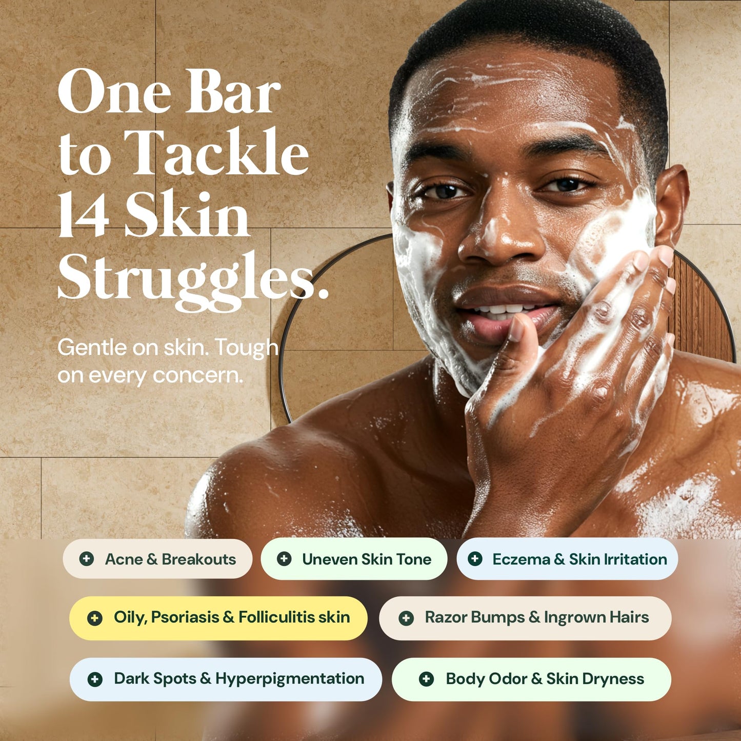 It's Pure Natural African Black Soap Bars with Coconut Oil (Pack of 3) Organic Raw Soap for Face & Body, Acne Treatment & Dark Spot Remover [Made in Beauty & Personal Care It's Pure Natural