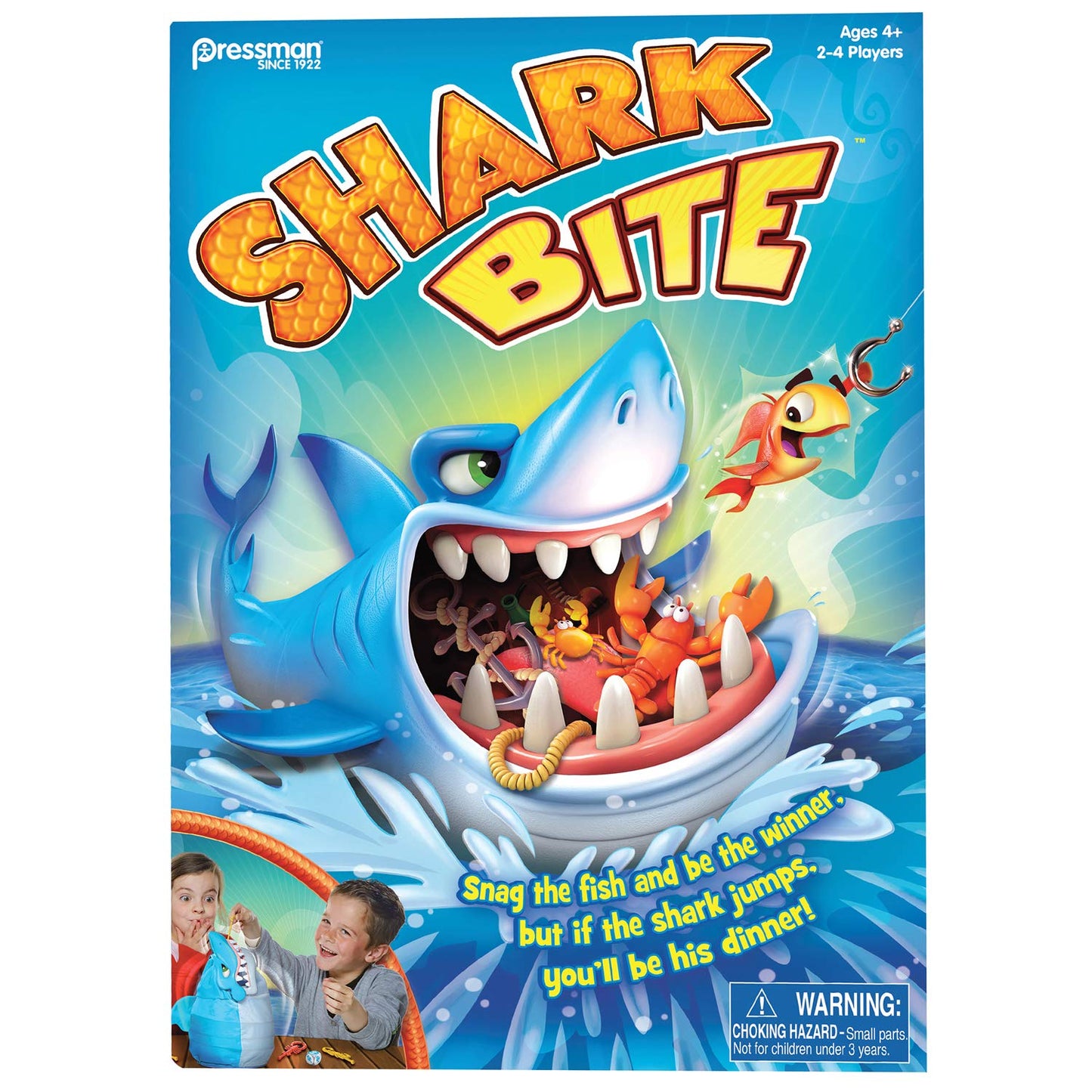 Shark Bite -- Roll the Die and Fish for Colorful Sea Creatures Before the Shark Bites Game! by Pressman Blue Sky, 5"