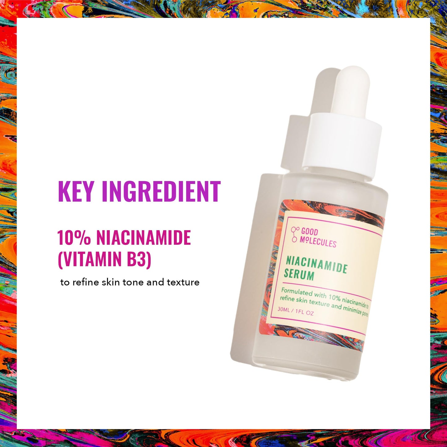 Good Molecules Niacinamide Serum - 10% Niacinamide to Target Blemishes, Nourishment, and Skin Tone - Ultra Hydrating Serum and Brightening Skin Care