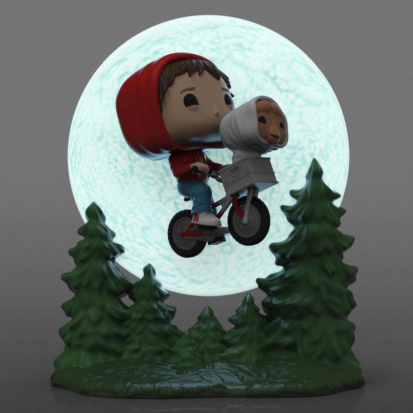 Funko Pop! Moment: E.T. The Extra-Terrestrial - Elliot and E.T. Flying (Glow in The Dark), Multicolor, 50769
