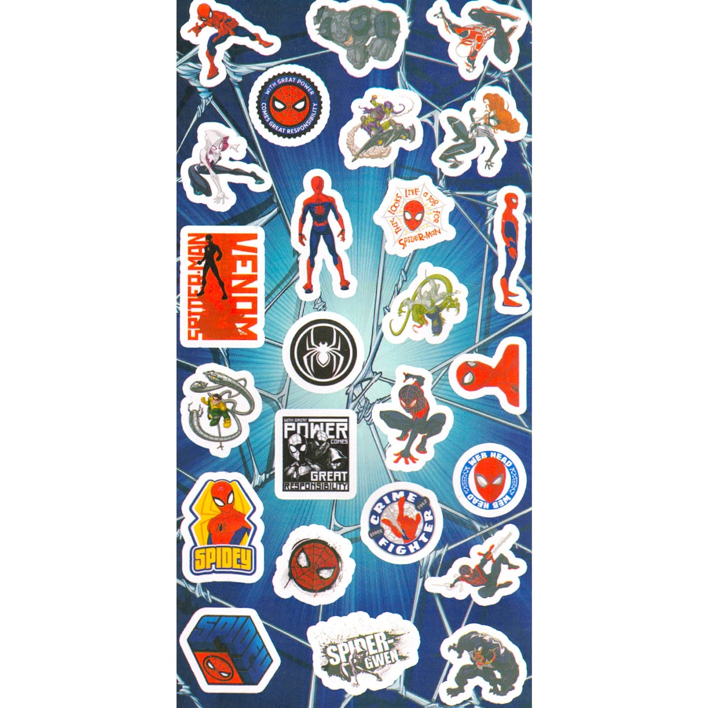 Spiderman Beach Towel Set - Bundle of a 40" x 72" Spiderman Beach Towel with Stickers and More | Marvel Beach Accessories