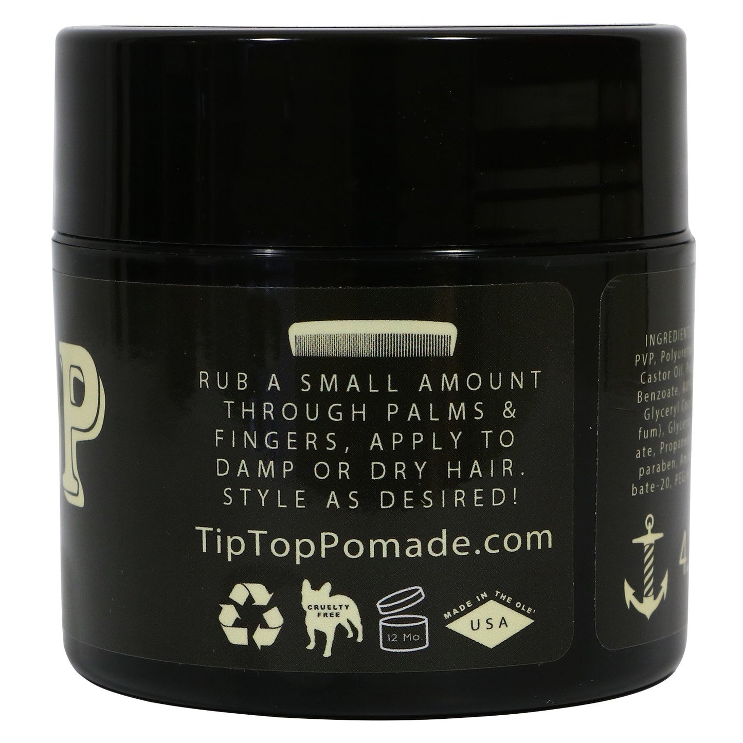 TipTop Strong Hold Water Based Pomade 4.25oz Pack of 3