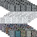 4500 Pieces Flowers Nail Stickers Kit 90 Sheets 3D Mini Nail Art Stickers Black White Colorful Various Patterns Flower Decals Self-Adhesive False