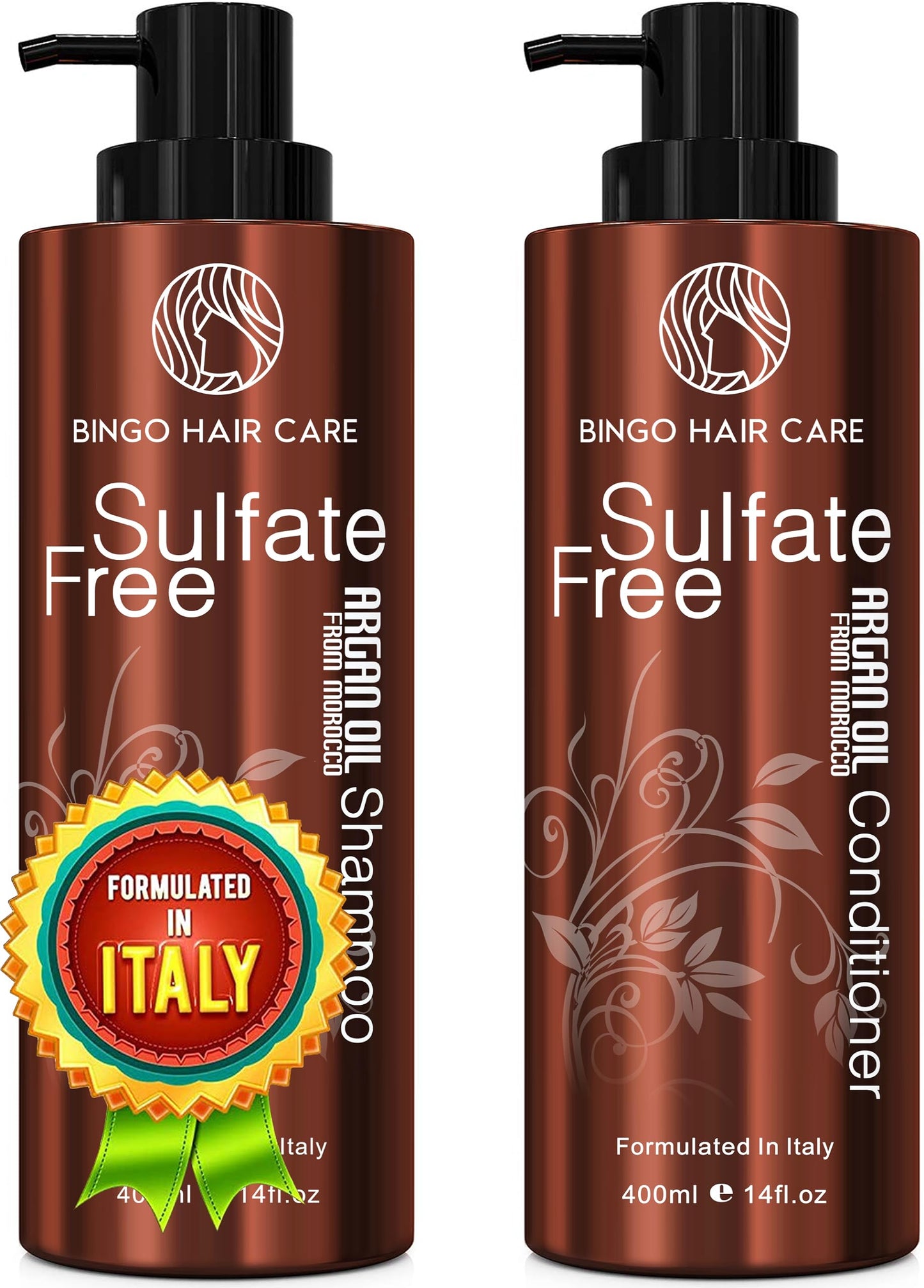Moroccan Argan Oil Shampoo and Conditioner Set - Sulfate Free, Anti Frizz Hydrating Care for Women - Deep Moisturizing Treatment for Color, Keratin Beauty and Personal Care BINGO HAIR CARE Default Title