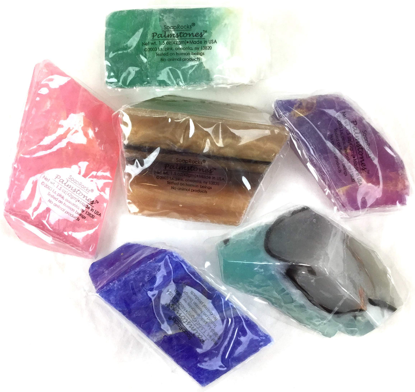 Soap Rocks Set, 6 Piece Palm Stones Random Variety Pack Bundle, TS Pink Beauty & Personal Care SoapRocks