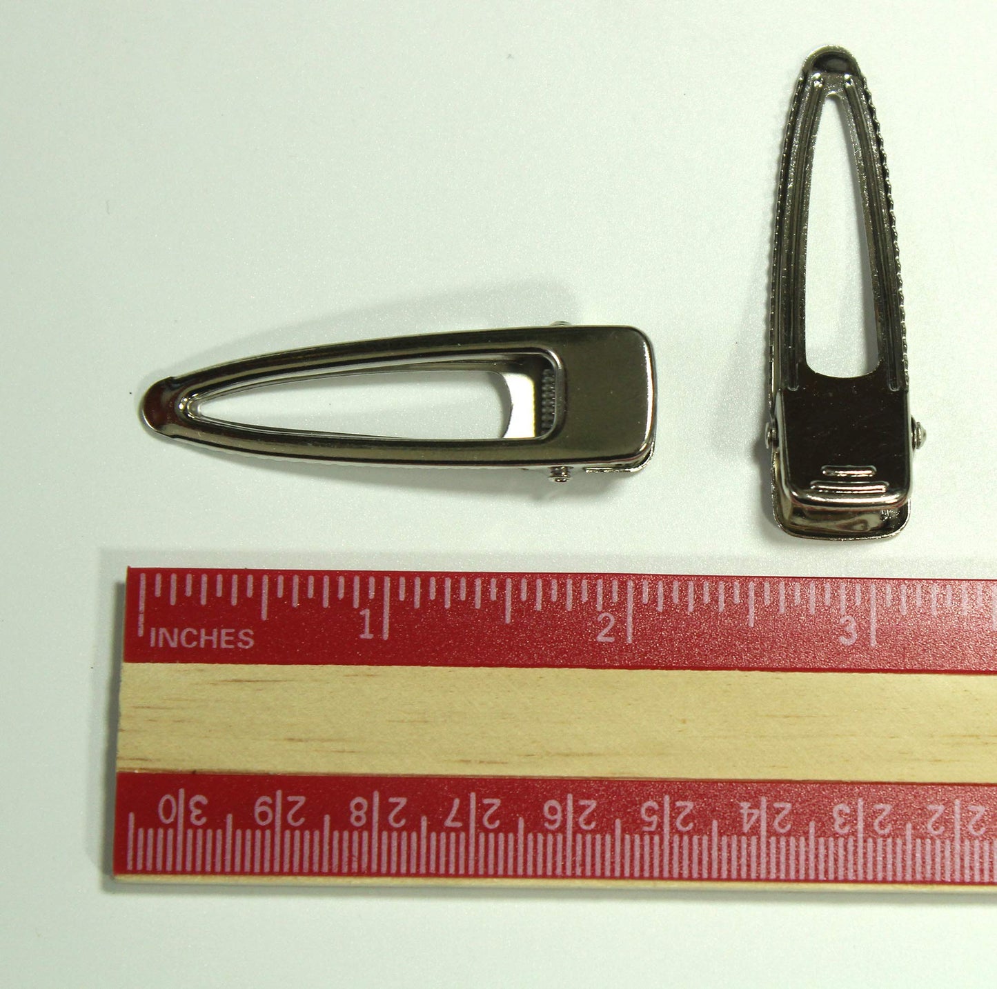 All in ONE Tear Drop Shape Hair Clips Metal Alligator Clips for DIY Craft (Silver - 20pcs)