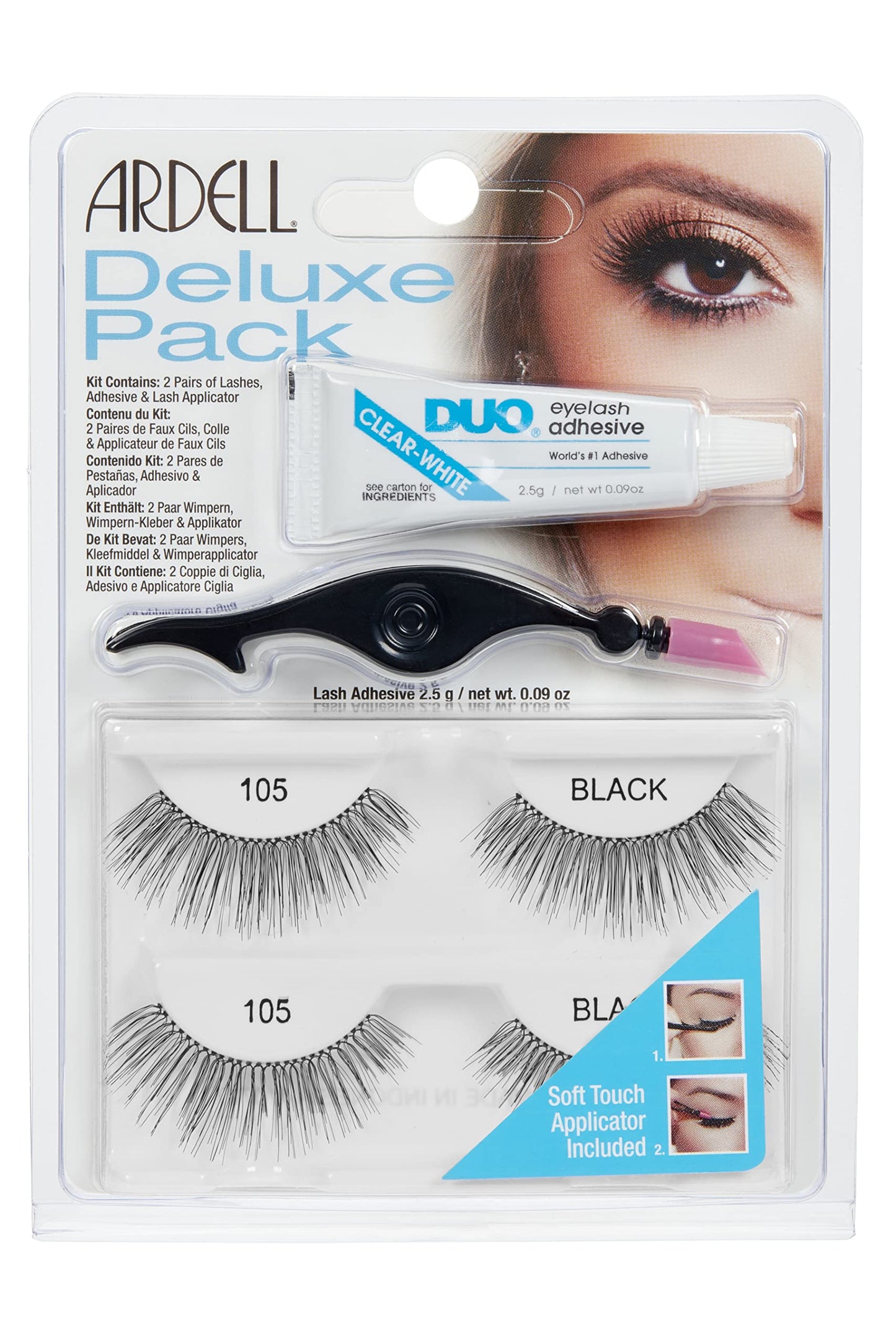 Ardell Deluxe Pack 105 with Applicator, #68987, 0.07 Pound