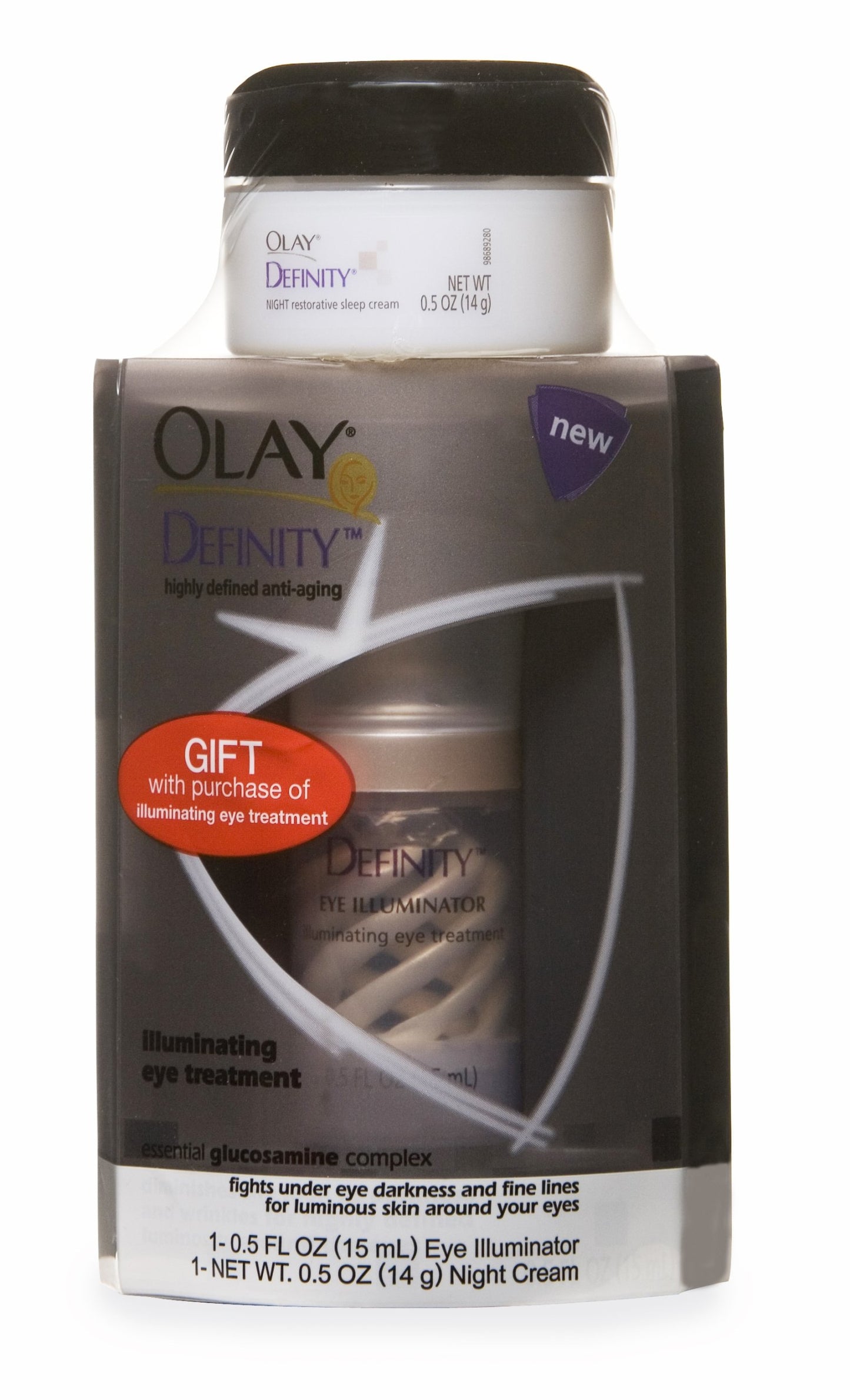Olay Definity Eye Illuminator with Free Definity Night Jar Sample (0.5 Ounce), 0.5 Ounce
