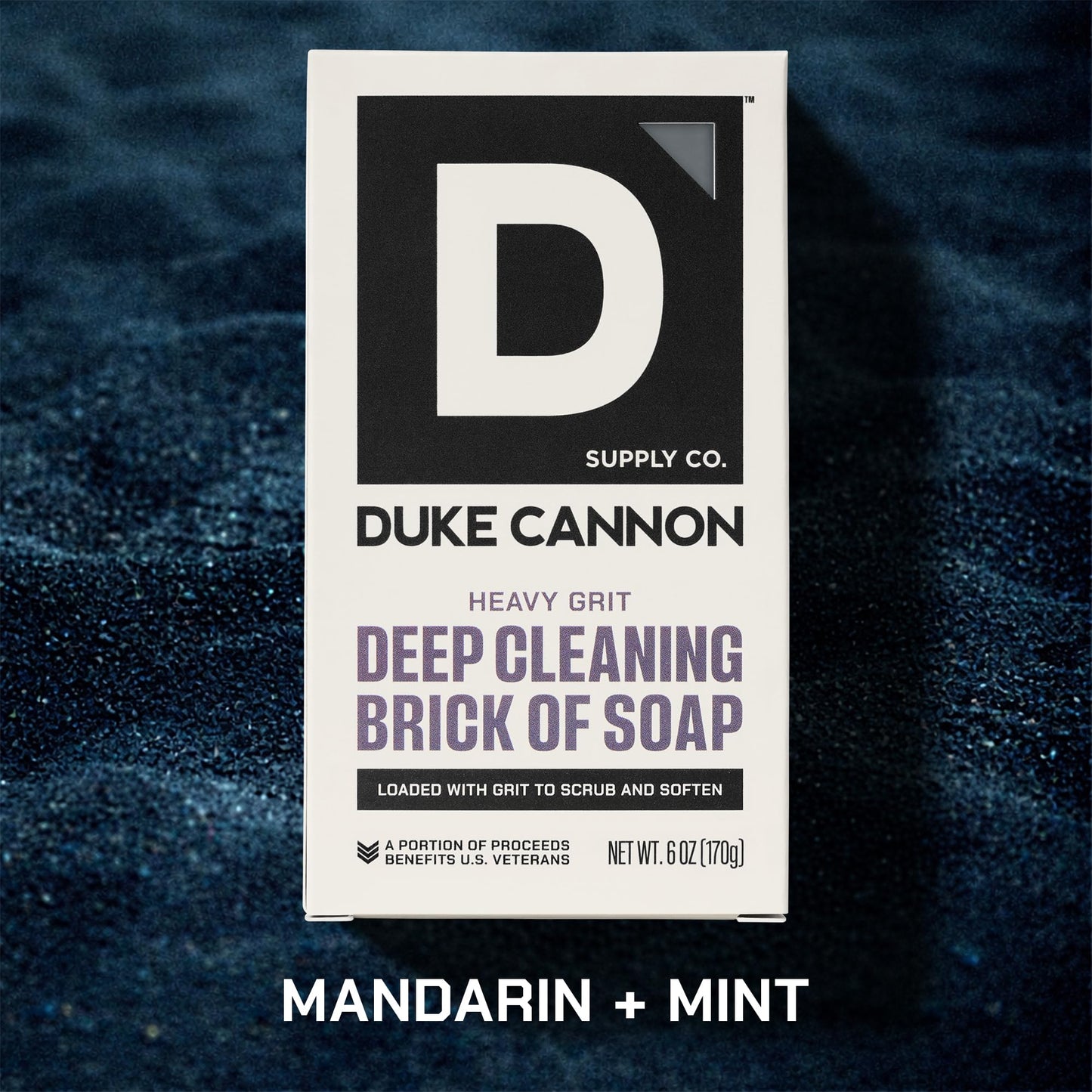Duke Cannon Supply Co. Heavy Grit Deep Cleaning Brick Of Soap For Men - Aloe Vera + Shea Butter - Mandarin and Mint (6oz)