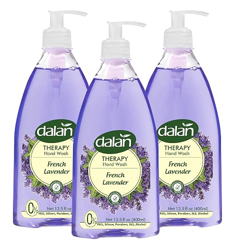 Dalan Therapy French Lavender Ultra Moisturizing Liquid Hand Soap for Normal and Dry Hands Fresh Clean and Soft Feeling (13.5 Fl Oz / 400 mL (Pack