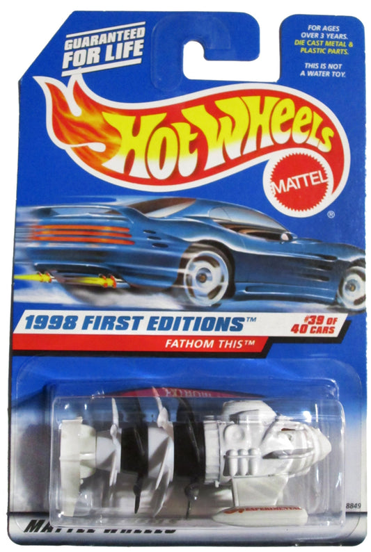 Hot Wheels - 1998 First Editions - Fathom This - Experimental - White - #39 of 40 - Collector #682 - Limited Edition - Colelctible