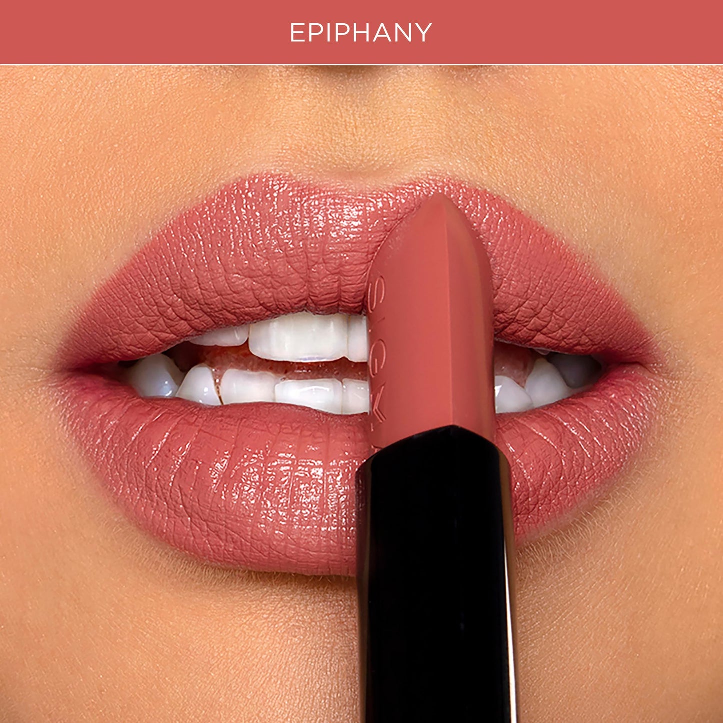 Sigma Beauty Infinity Point Peachy Nude Lipstick - Longwear Satin Finish Lipstick for Great Lip Color Makeup, Epiphany