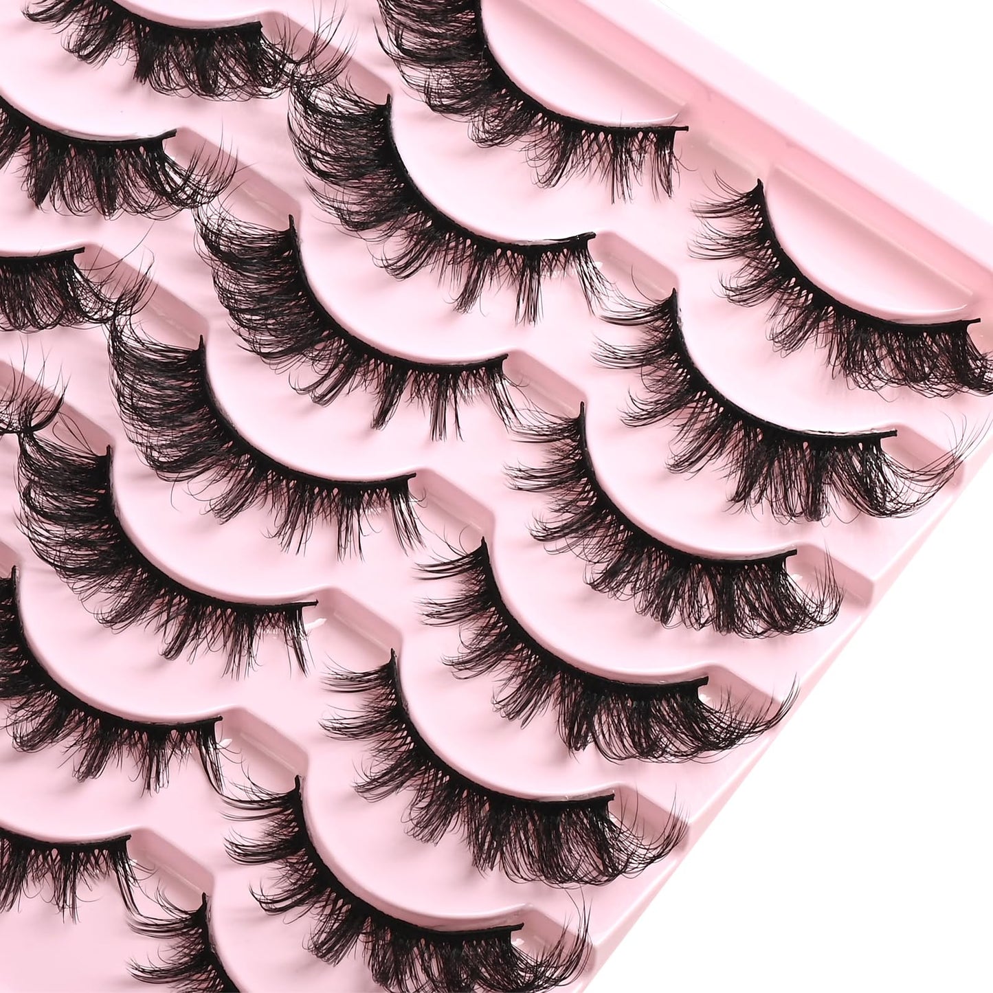 FARRED Cat Eye Lashes Fox Eyelash Wispy Fluffy False Eyelashes 14 Pairs Fake Eyelashes Natural Look Short Natural Lashes Cat Eye Lash Wispy Volume Beauty and Personal Care FARRED
