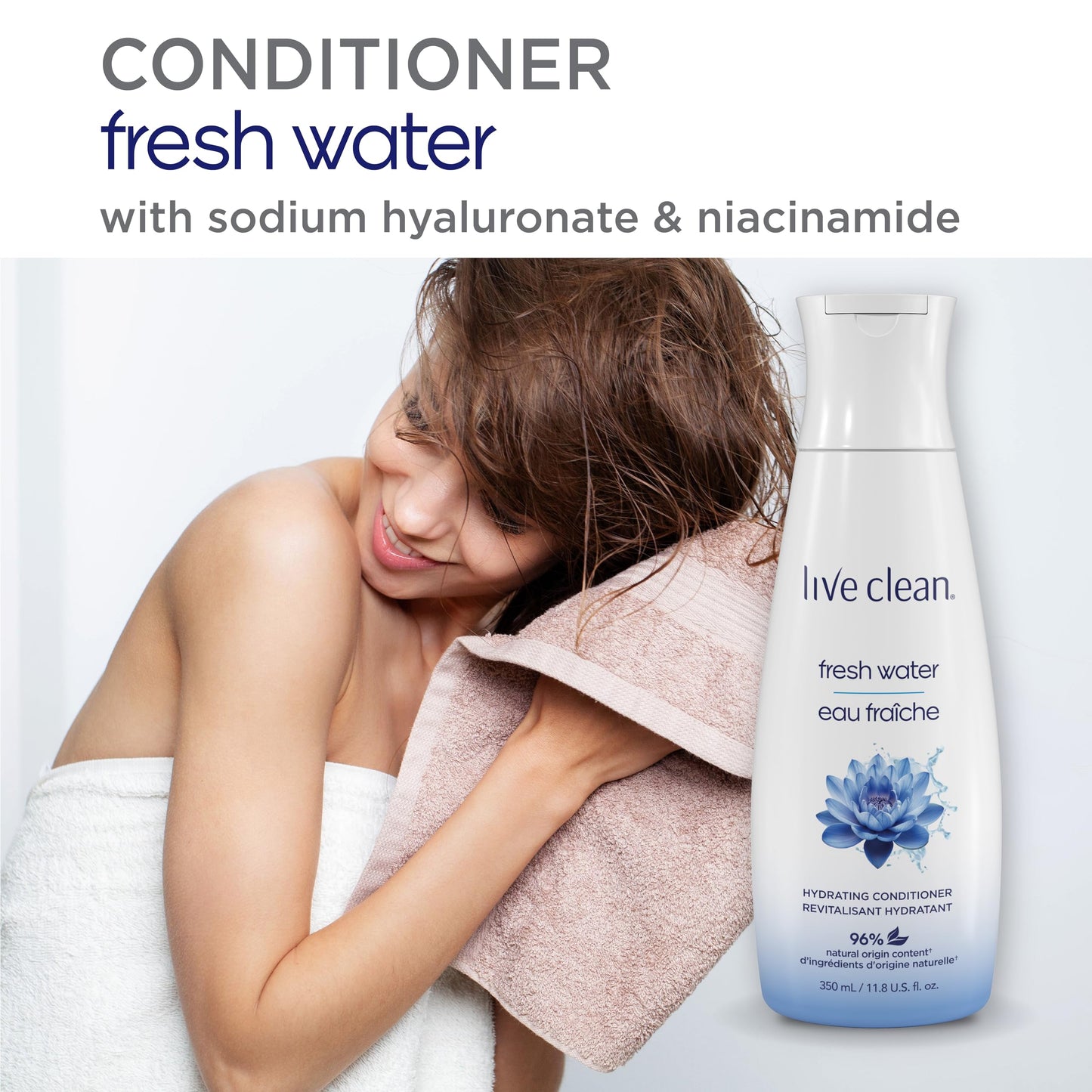 Live Clean Conditioner, Hydrating Fresh Water, 12 Oz
