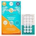 UV Stickers for Sunscreen Reapplication to Avoid Burns - Sunscreen Reminder Stickers You Can Wear All Day - Sweat & Waterproof UV Activated Sunscreen