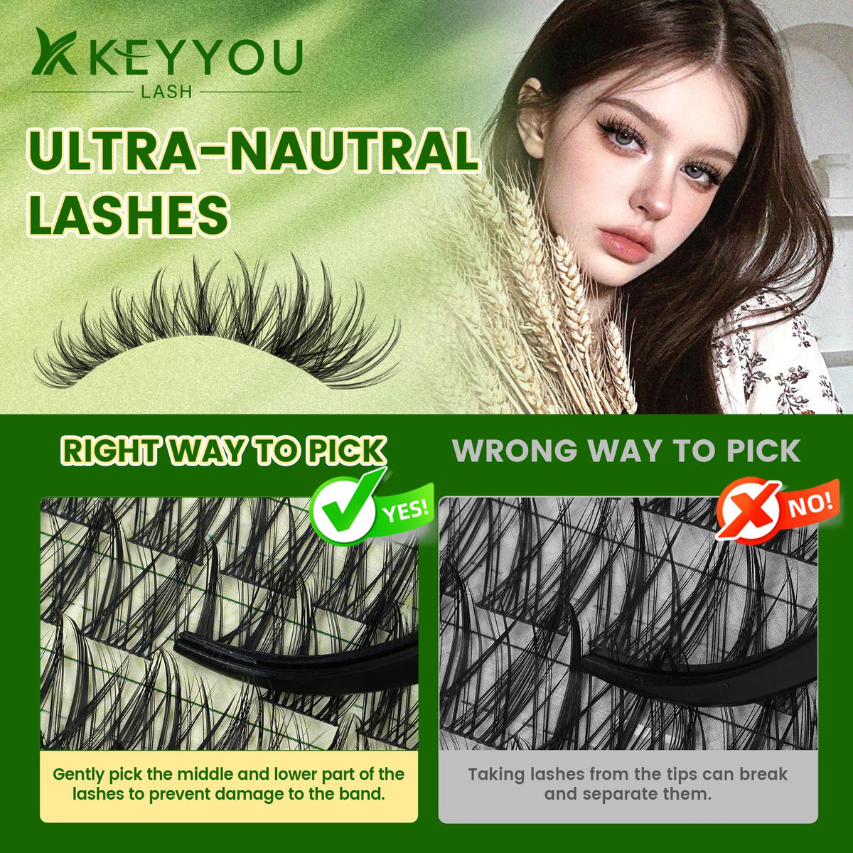KEYYOU KY03 Lash Clusters Kit, DIY Eyelash Extension Kit Beauty and Personal Care KEYYOU