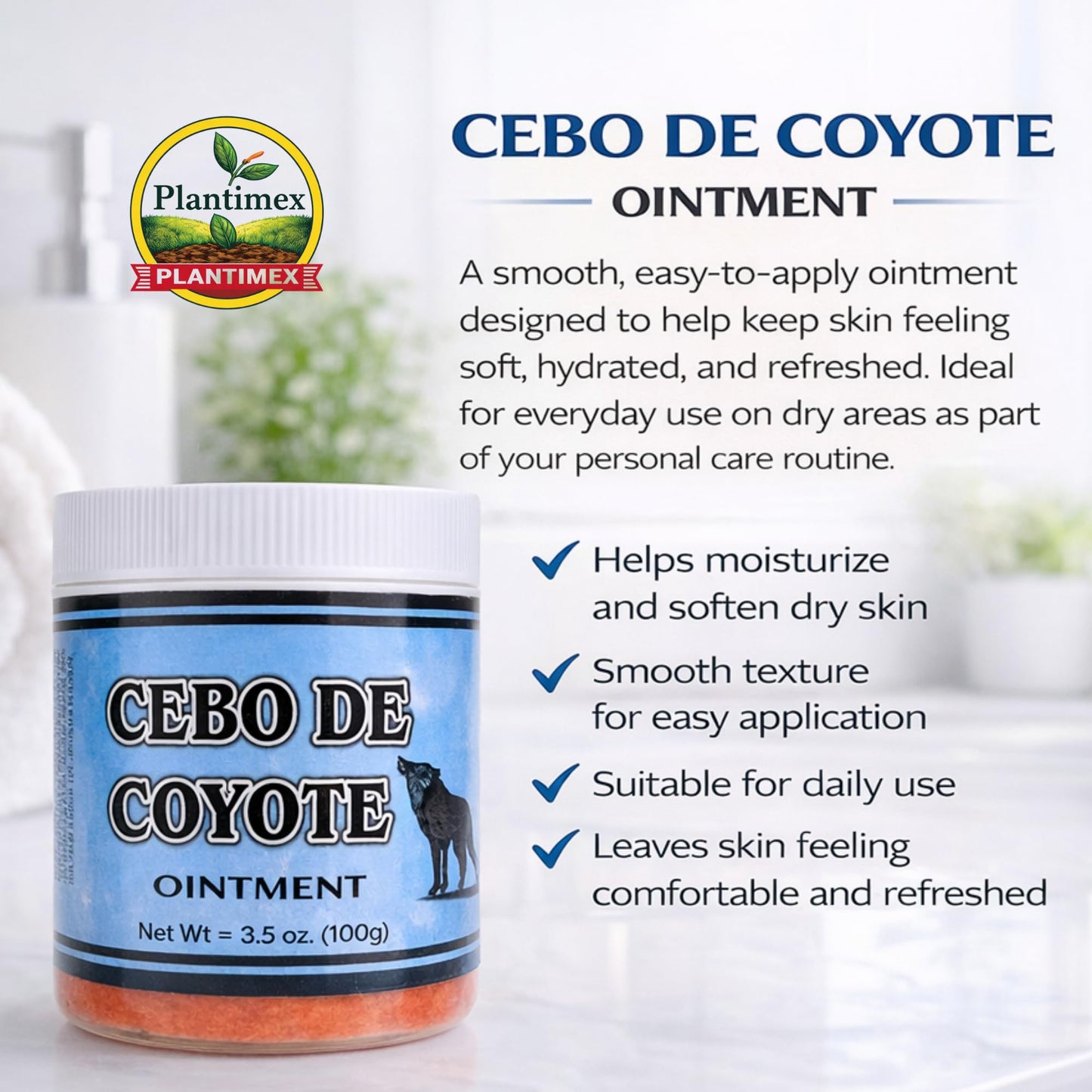 Alma Belleza Cebo de Coyote (Coyote Bait) - 3.5 oz (100g) Cosmetic Ointment | Pomada: