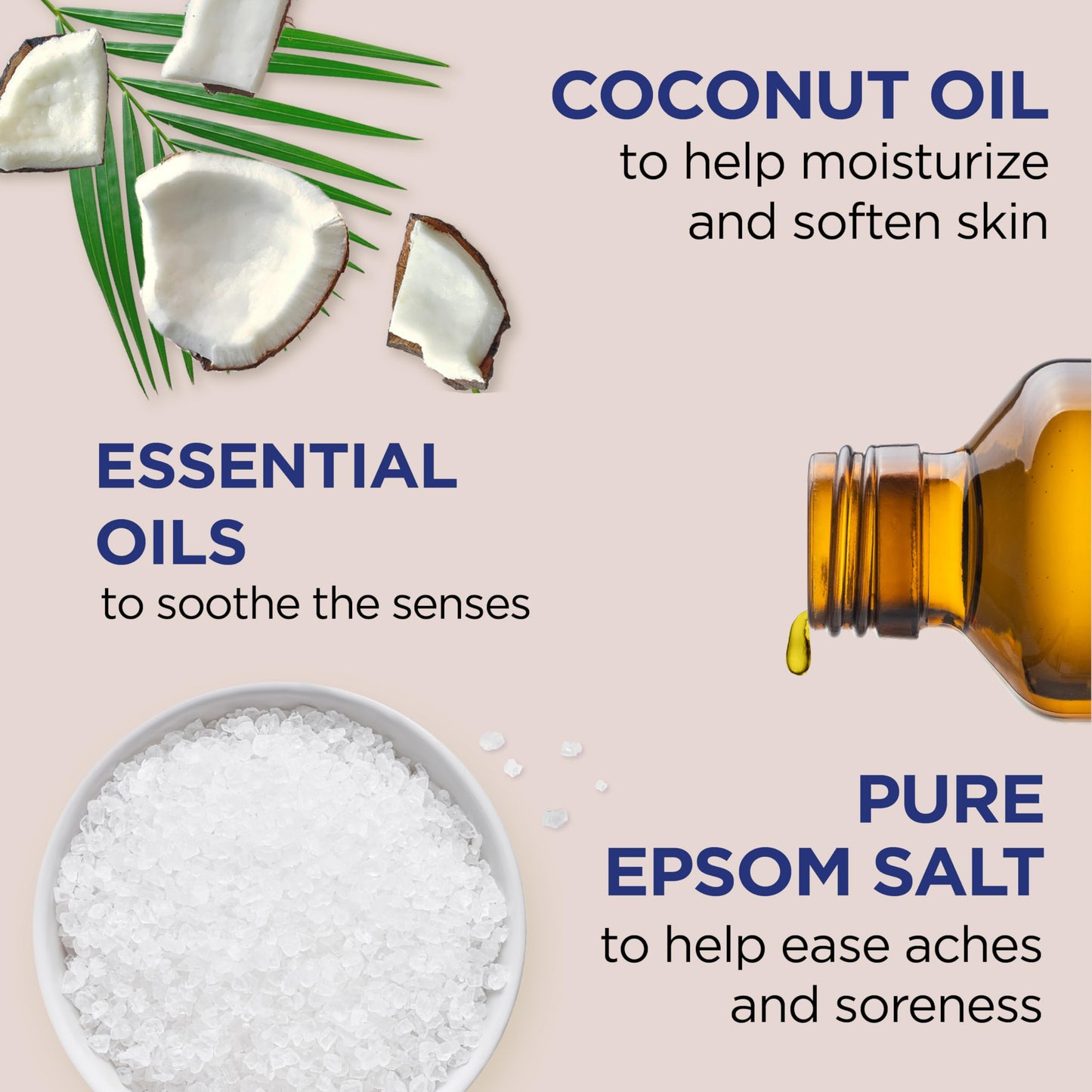 Dr. Teal's Coconut Oil Foaming Bath with Pure Epsom Salt (1 Bottle, 34 oz) - Essential Oils Nourish & Protect your Skin - Relieve Stress & Revitalize